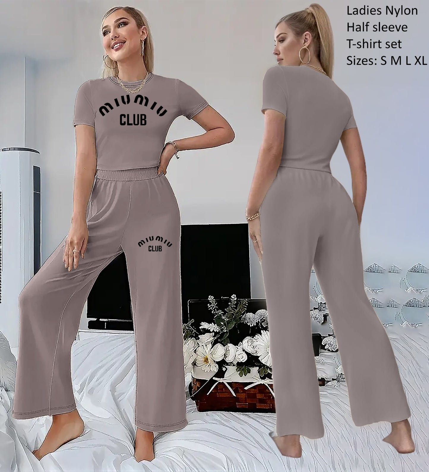 Ladies Night Wear 2 Pieces Sets