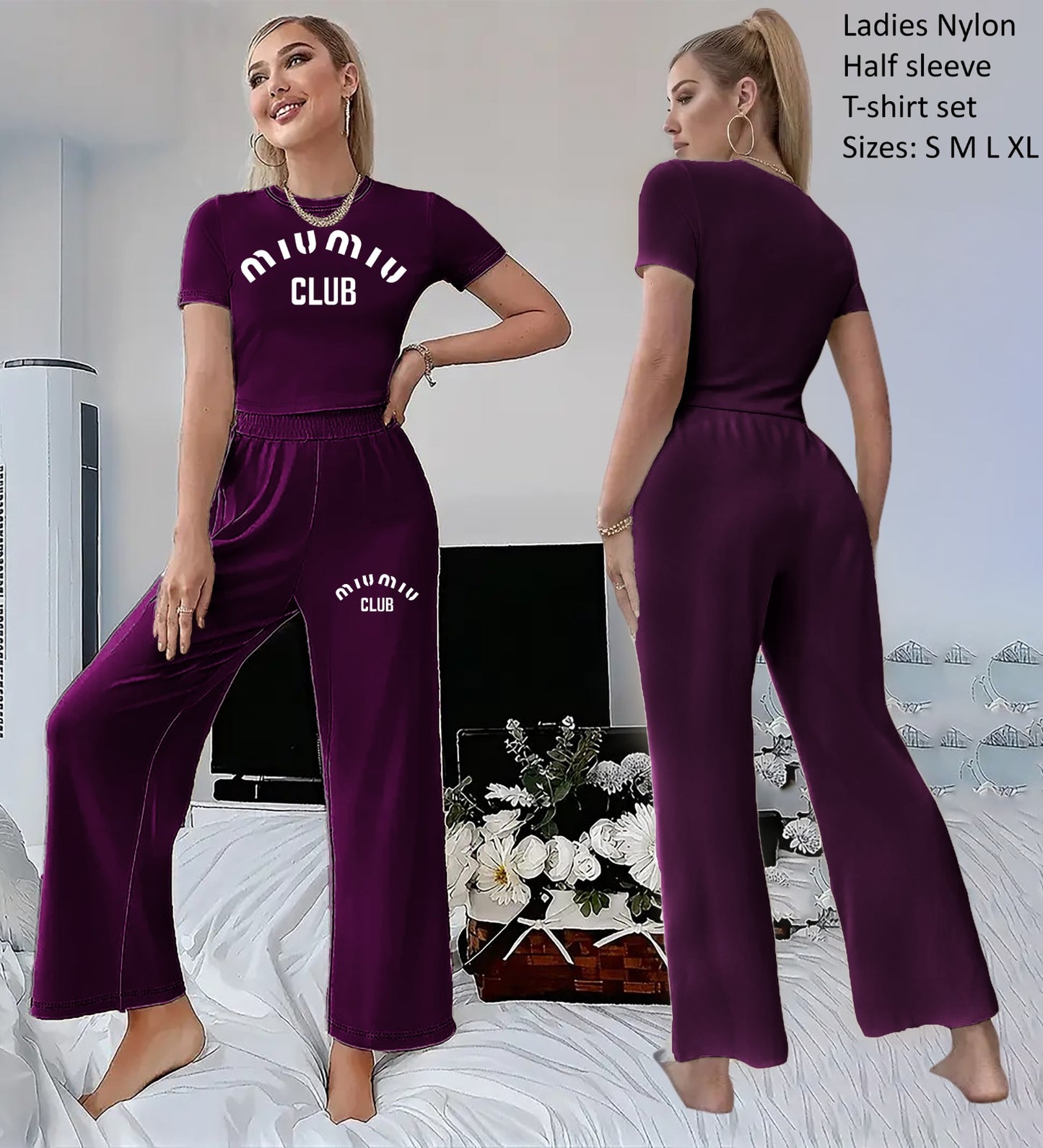 Ladies Night Wear 2 Pieces Sets